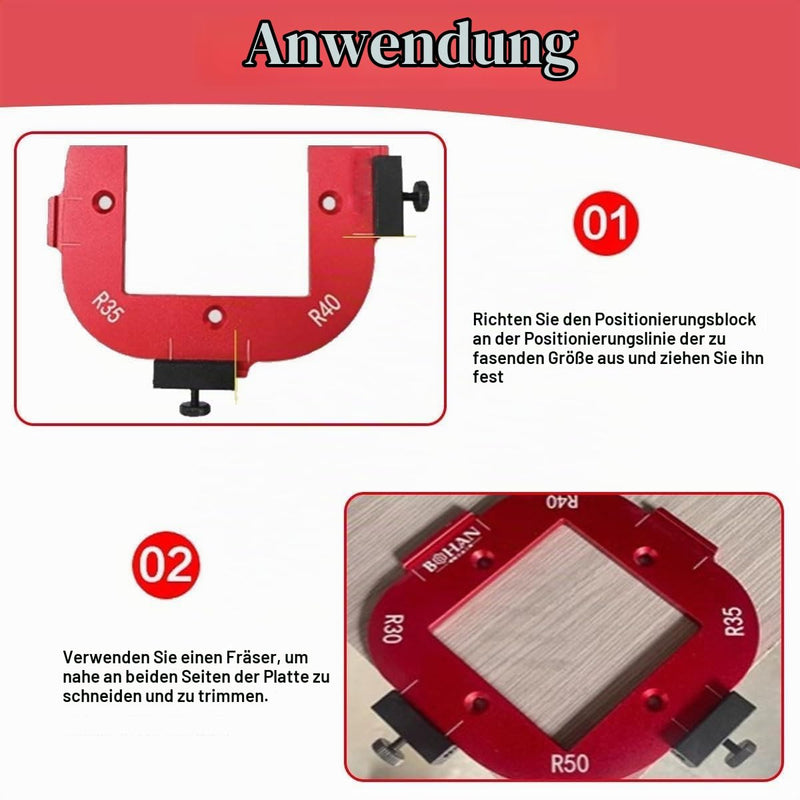 2 Pieces Router Jig Radius Template, Milling Templates for Router for Woodworking R10 R15 R20 R25 R30 R35 R40 R50 Radius Routing Templates - Precise Woodworking for Professionals