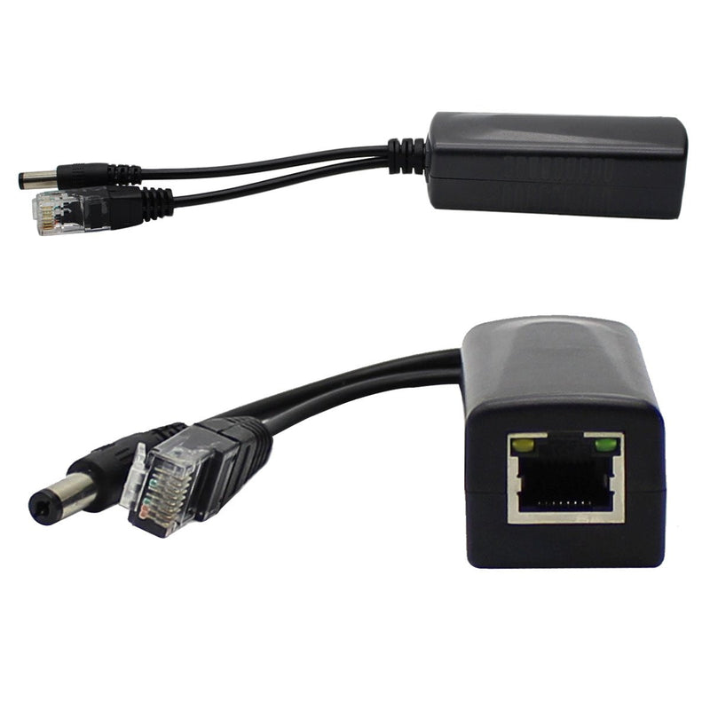 ANVISION 2-Pack Active PoE Splitter Adapter, DC 12V Output, IEEE 802.3af Compliant, 10/100Mbps, for IP Camera AP Voip Phone and More, AV-PS12