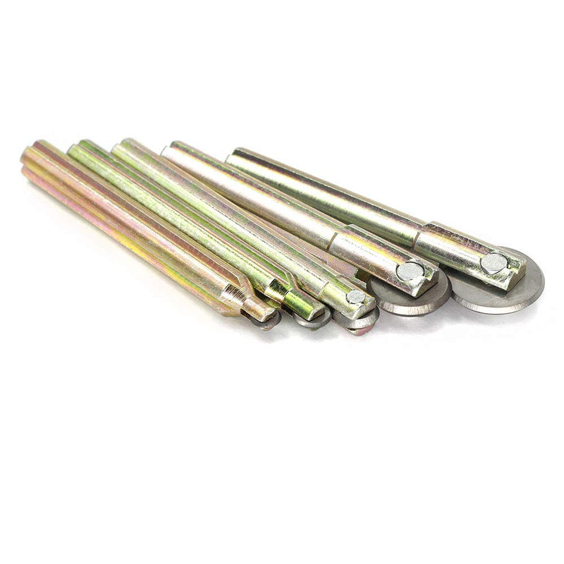 Wheel Kit Set 5pcs TS/TR Tile Cutter Tungsten Carbide Repl Wheel Cutting Diameter 7/8(22mm) 23/32(18mm) 3/8(10mm) 5/16(8mm) 1/4(6mm) Inch Bar length 80mm and 76mm