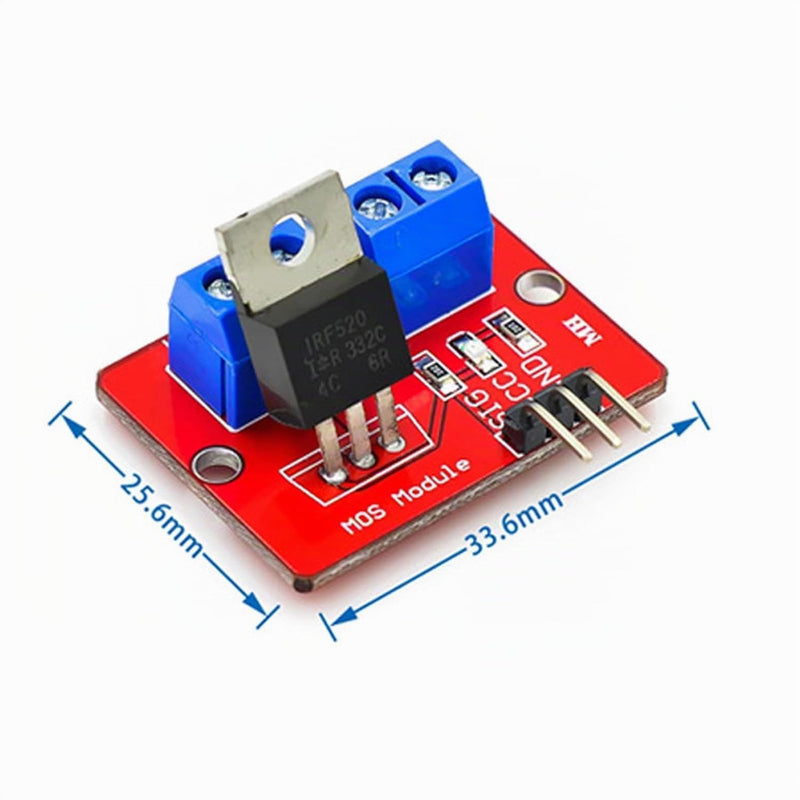Gerui Mosfet Driver Module 0-24V 3.3V/5V Mosfet Button Pack of 10 | Mos Tube Field Effect Tube Single Chip PWM Drive Module for Arduino MCU ARM RF-520