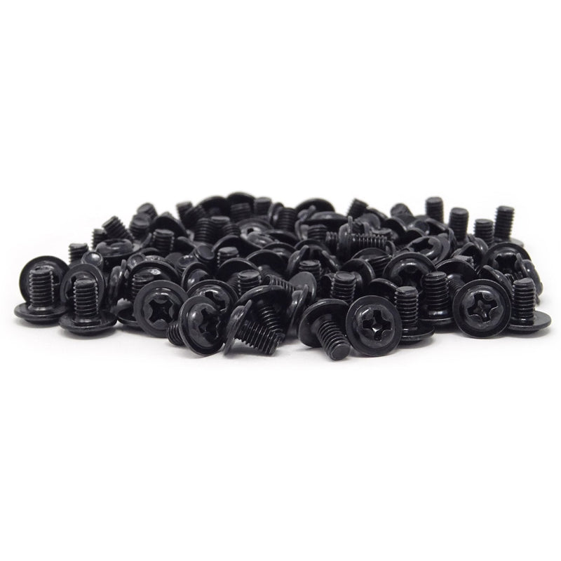 Honbay 100PCS M3x5 Round Head PC Mounting Computer Screws Computer Case Fixed Motherboard Screw (Black Zinc) Black Zinc