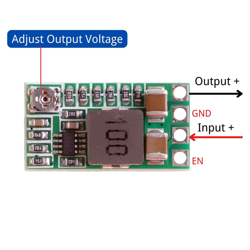 DC-DC Step Down Buck Converter 4.5-24V to 0.8-17V 5V 3A LAOMAO Mini Adjustable Voltage Converter 3.3V 5V 9V 12V Power Supply Power Module (6Pack)