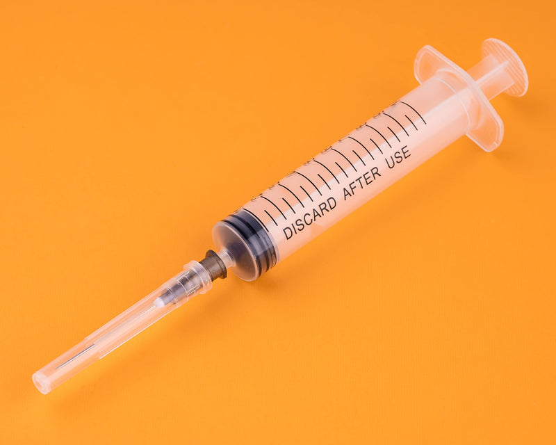 10ml Disposable Syringe with 22G/1.5Inch Needle, Individual Package (100) 100