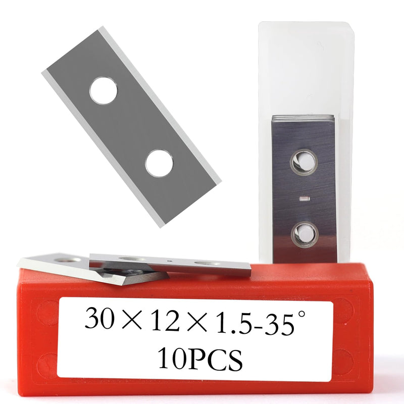 1.18" 30mm Carbide Inserts Scraper Blades for Paint Scraper Hand-Held Scrapers Spiral Helical Planer Cutter Heads and Router Bits 30x12x1.5mm