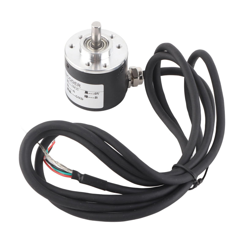 Rotary Encoder Incremental Rotary Encoder Optical Photoelectric 600P/R 5V-24V Power Supply Wide Shaft 6mm