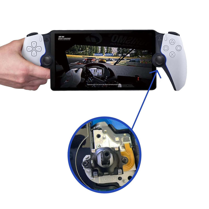 GaneTronic Joystick Replacement for Playstation Portal, Analog Thumb Stick Repair Accessories Kits Replacement Part with Thumbsticks Repair Screwdriver Kit for PS5 Portal-Right and Left