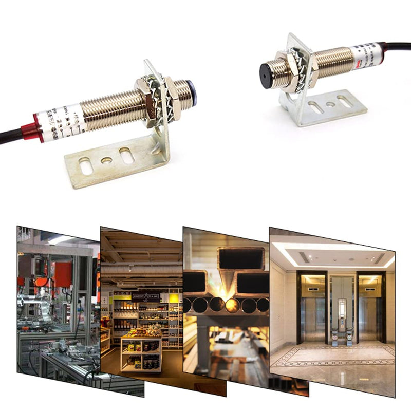 Irfora E3F-20C1 3mm Beam Photoelectric Sensor Trough Beam Infrared Sensors NPN Switch with LED Induction Indicator | External optical close switch sensor 3 mm beam diameter ABS light transmitting lens