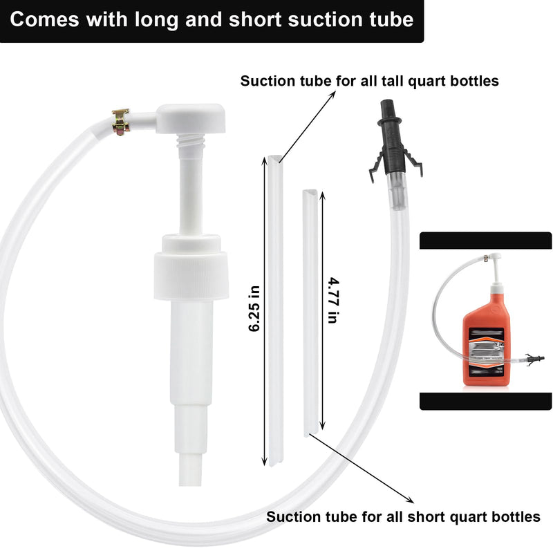 Fluid Pump for Standard Quart Bottles, 3rd Hand Adapter, Transfer Gear Oil Transmission and Differential Fluid