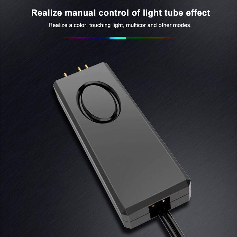 Cuifati HF Remote Control, HF Remote Control Fan Light Control PC Accessories 5V Symphony ARGB Black SATA Pin with 3-Pin ARGB Connector For 5V ARGB Devices Including Case Fan(Black)