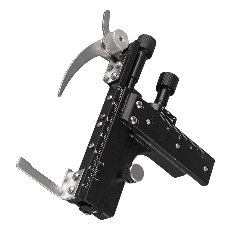 Professional Clip-on Mechanical Microscope Movable Table, Microscope Accessories XY Movable Table Vernier Caliper with Scale for Microscope