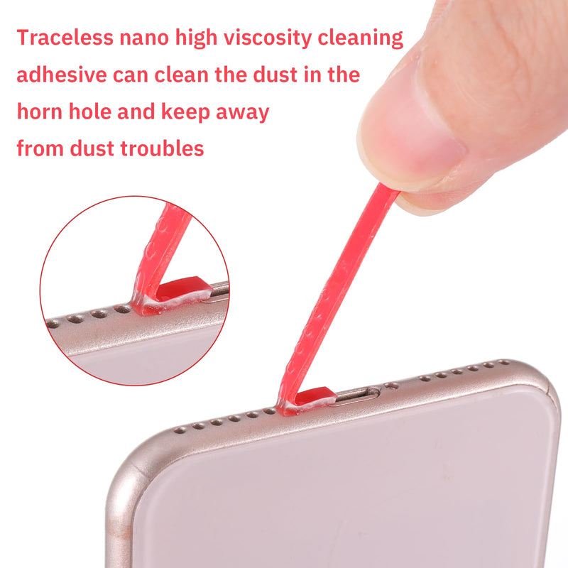 2 Pack Phone Speaker Cleaning Kit, Phone Cleaner Tape Kit for Phone Speaker Receiver, Adhesive Cleaning Stickers Dust Remover for Mobile Phone Hole Dust Removal for Samsung LG Android
