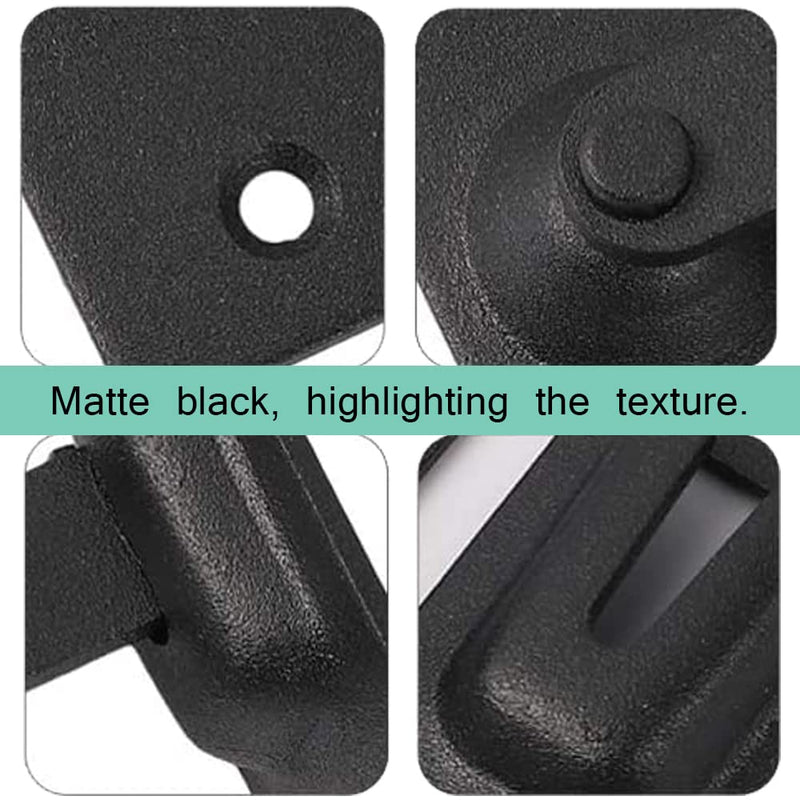 WANLIAN MINI Size Pocket Door Lock, 90 Degree Sliding Door Lock | Quick-Access Locking for Privacy in Bathroom, Toilet, RVs & Small Spaces, Left Or Right Application, 304# Stainless Steel Black 2pcs