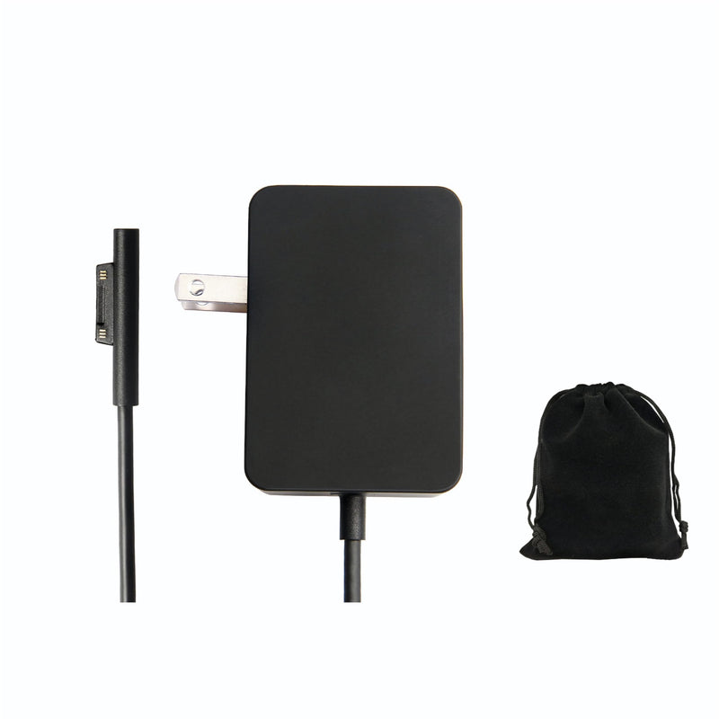 Microsoft Original Surface Charger 24W Power Supply Compatible with Microsoft Surface Go 3, Surface Go 2, Surface Go, Surface Pro X, Black