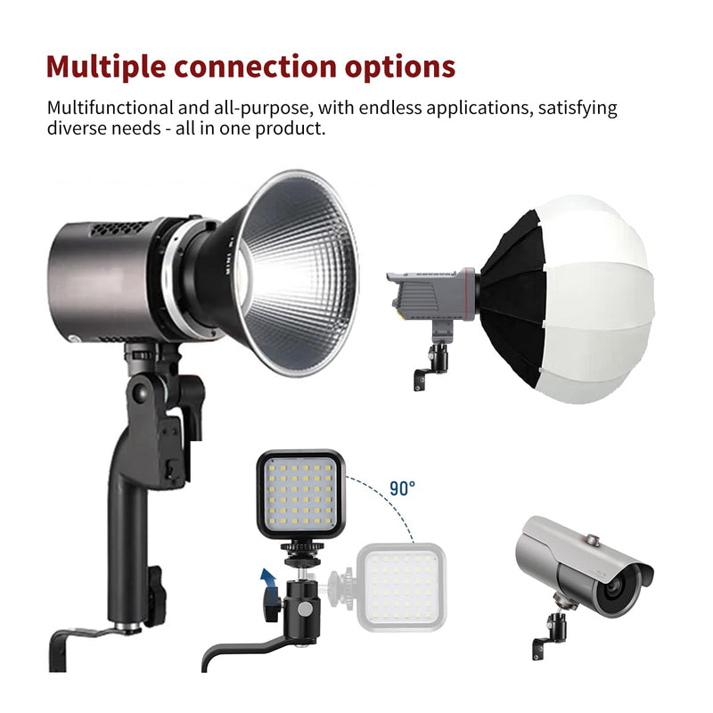 E Shape Adjustable Metal Camera Wall Mount,Speaker Wall Mount, with 1/4" Screw, 5/8" Stud, Indoor/Outdoor Mounting for Camera & Monitor & CCTV & Speaker & VR Base Station E Shape Wall Mount