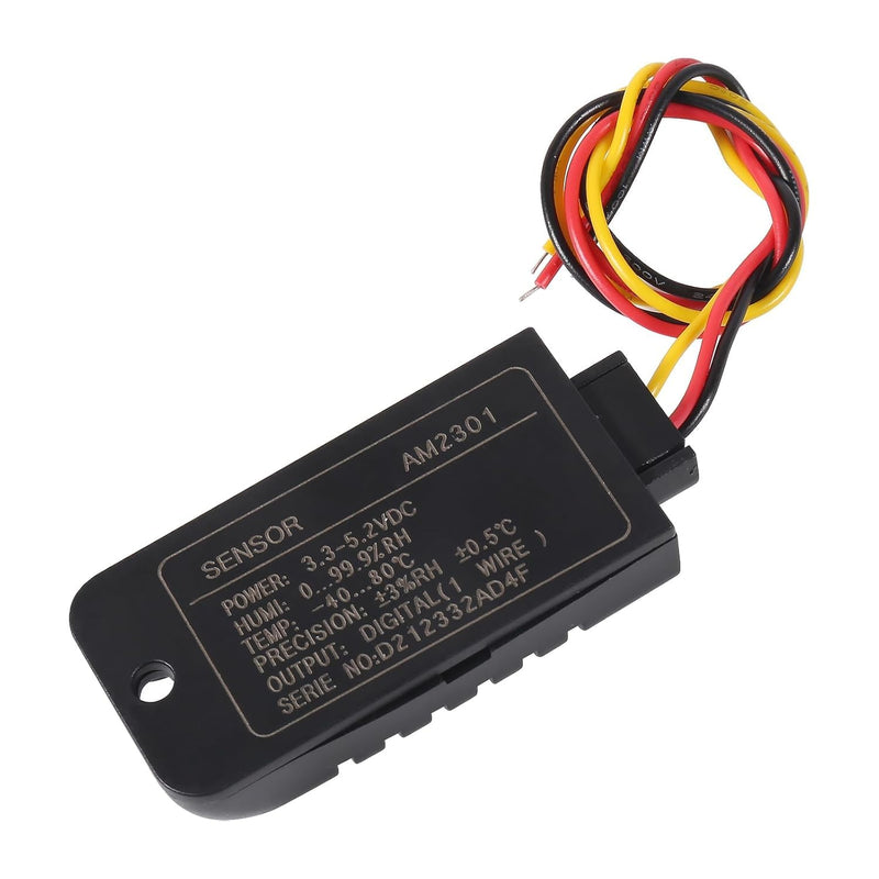 DHT21 / AM2301 Capacitive Digital Temperature and Humidity Sensor, DHT21 Temperature Humidity Sensor Module Black for Humidity Controller Testing Equipment