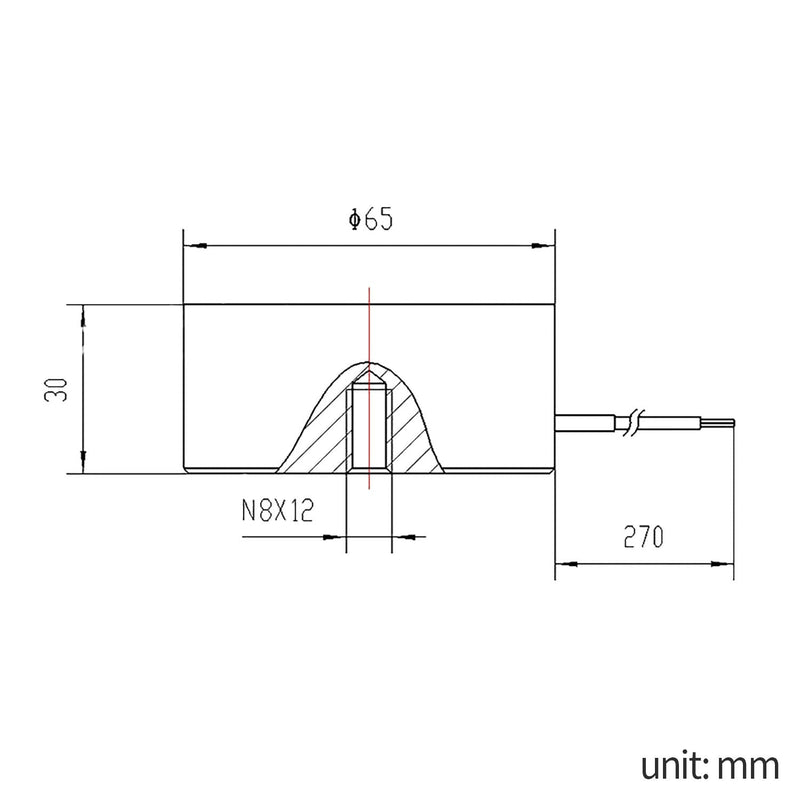 Heschen Electromagnet Magnet Solenoid, P65/30, OD 65mm, DC12V, 80kg/176lb