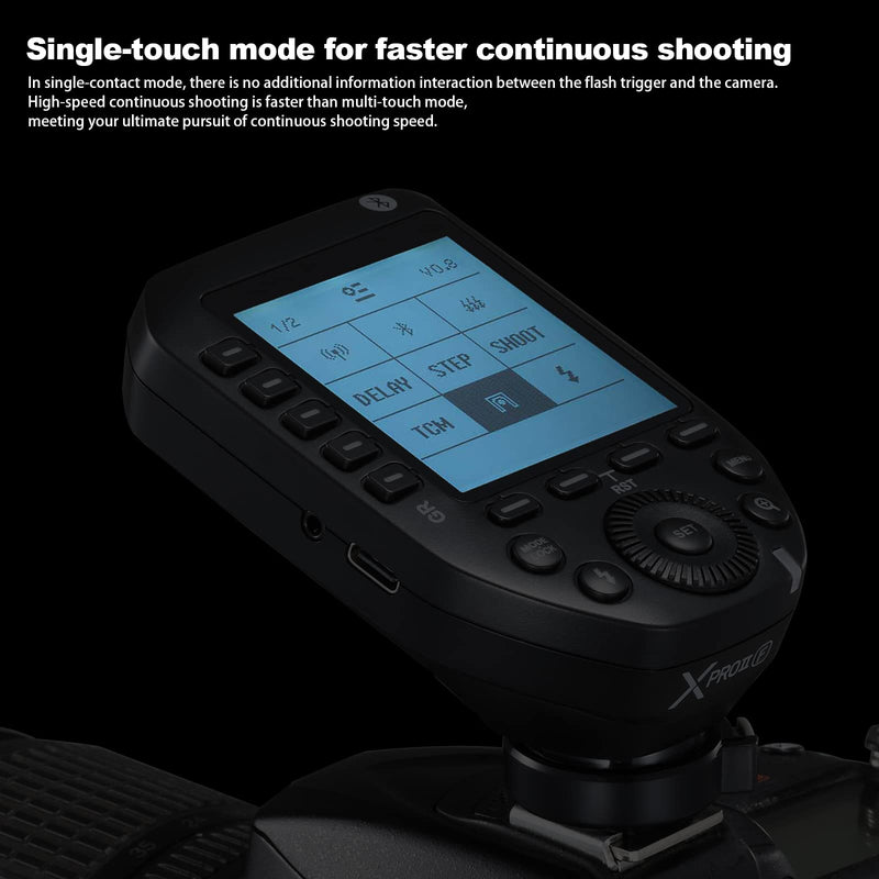 Godox XproII-F TTL Wireless Flash Trigger Transmitter Compatible for Fujifilm Cameras,2.4G X System 1/8000s HSS Trigger for Fuji, (XproII-F)