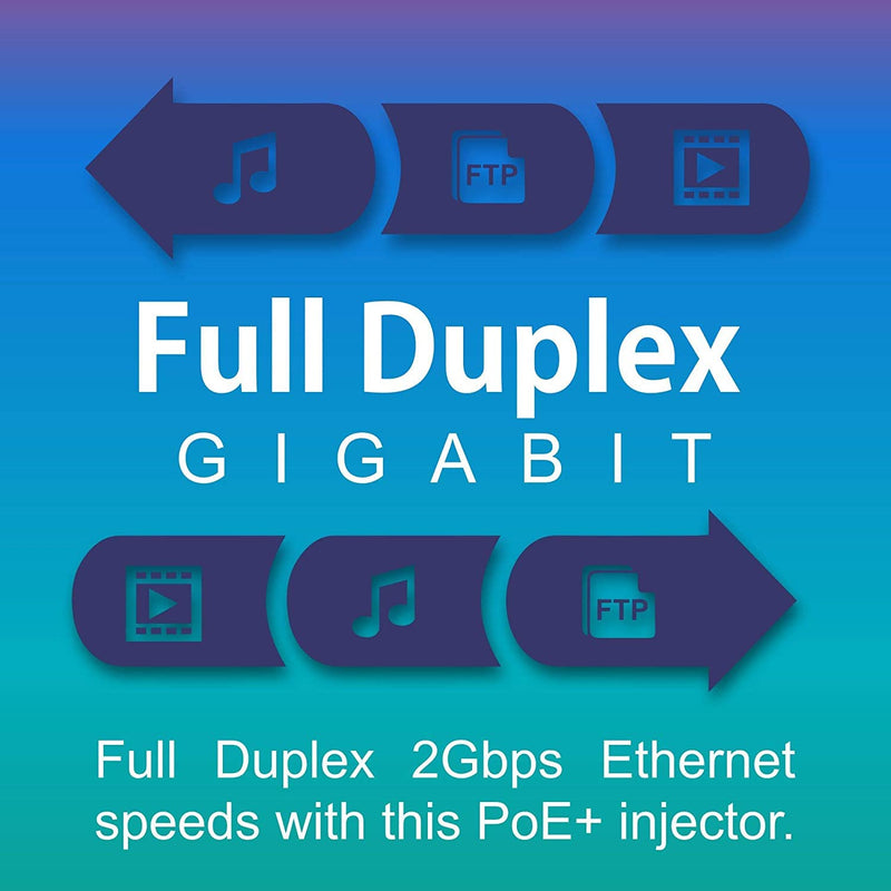 TRENDnet Gigabit Power Over Ethernet Plus Injector, PoE+ (30W) Power Network Distances Up to 100M (328 ft.), Black, TPE-115GI (Pack of 1) PoE+