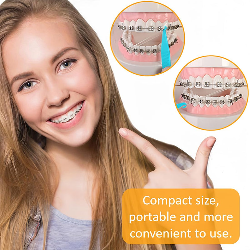 Orthodontic Braces with 5 Placements, 500 Pieces Orthodontic Elastic Rubber Bands for Braces, Dental Gaps, Crooked Teeth