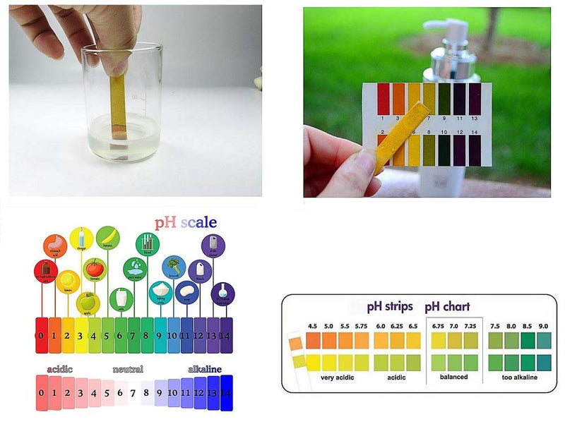Fontee Pack of 240 pH Indicator Test Strips, 1-14, Litmus Paper - Ideal for testing many everyday substances