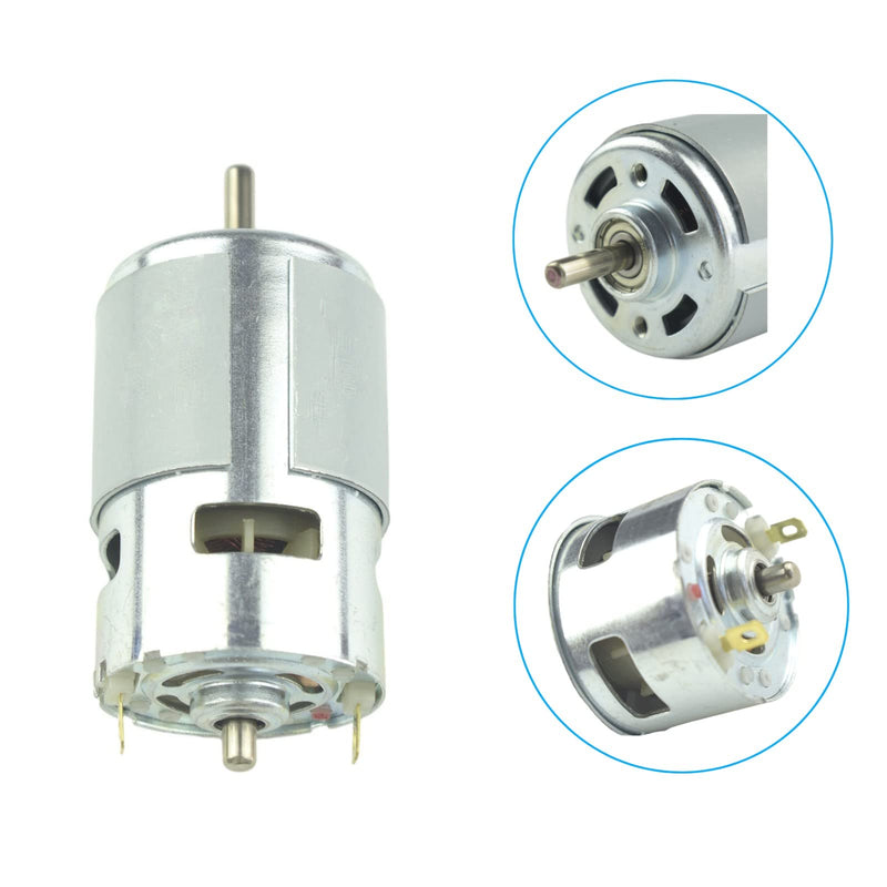 CONQUERALL 775 DC Motor 12-24V 4000-8000RPM Small Motor High Torque DC Motor Low Noise Gear Motor for Electric Fans Juice Machines Arbre unique 4000 - 8000 rpm