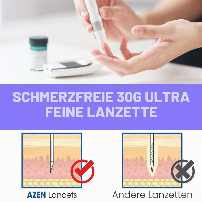Lancets for Diabetics Blood Lancets Pack of 100 30G Universal Lancets Sterile for Blood Sugar Measurement