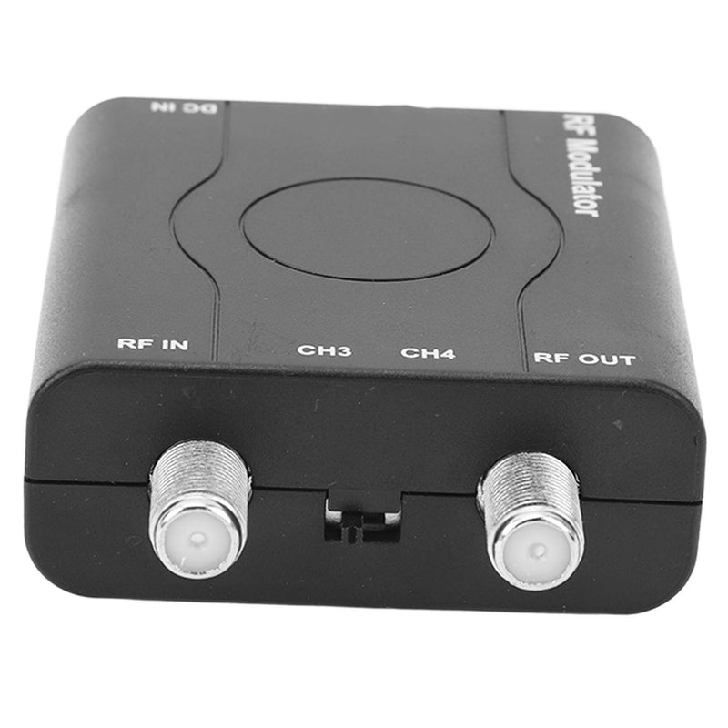 RF ModulatorCoaxial Adapter UHF Demodulator Composite Converter with Antenna (ANT) in Out Channel Switch, Supports NTSC Format