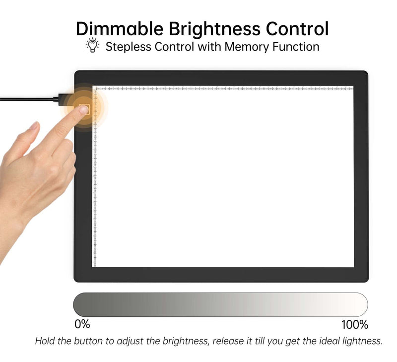 Magnetic Slide Viewer Light 5600K 12”x8” Ultra-Thin Adjustable Brightness Backlight for Slides and 35mm Film Negative Scanning 12"x 8"Magnetic Version