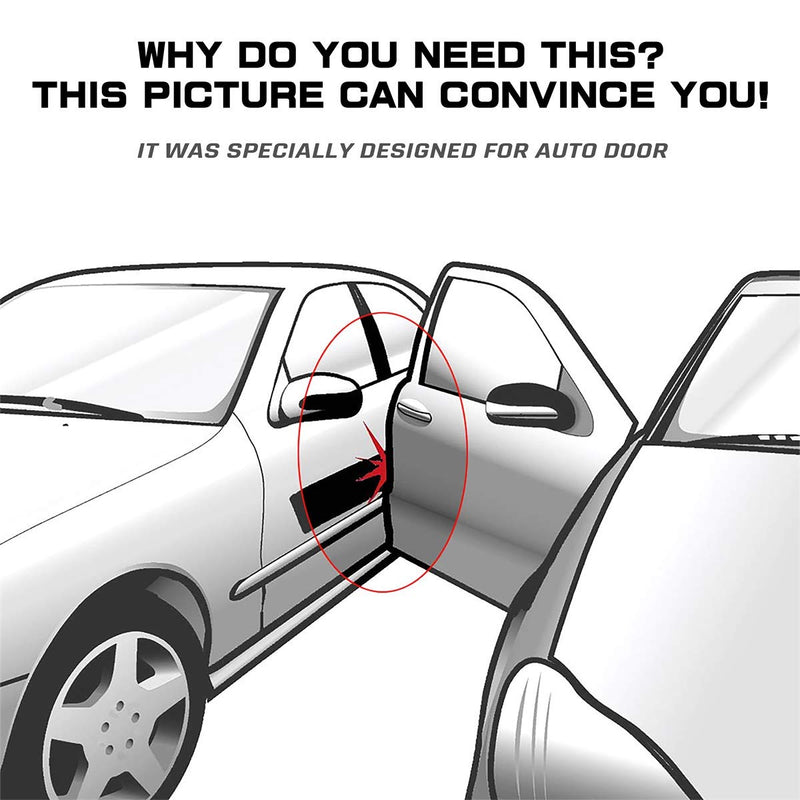 33Ft(10M) Long Car Door Edge Guards,U Shape Edge Trim Rubber Seal Protector Rubber Car Door Protector Car Protection Door Edge Anti-Collision Rubber Clips Fit for Most Car| Black | 33T