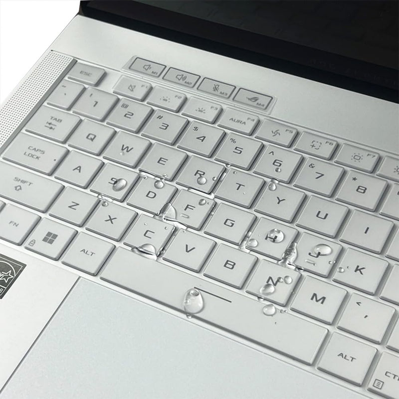 Silicone Keyboard Skin Cover Compatible with 2024 ASUS ROG Zephyrus G14 GA403 GA403UU GA403UV GA403UI & 2024 ASUS ROG Zephyrus G16 GU605 GU605MV GU605MI GU605MY GU605MZ GU605MU Series Laptop (Clear) compatible for ASUS ROG G14 GA403 Clear