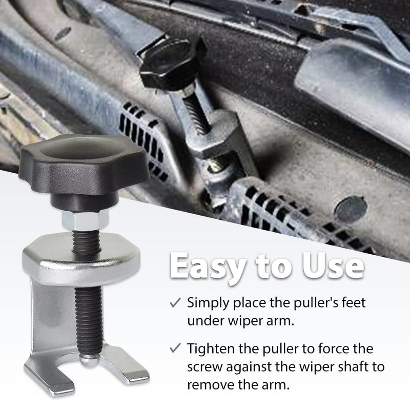 FIRSTINFO F3391 Heavy Duty Windshield Wiper Arm Puller/Remover, Lightweight, Opening Dimension: 0.59 Inch (15.2mm) Internal Height: 1.06" (27.2mm)