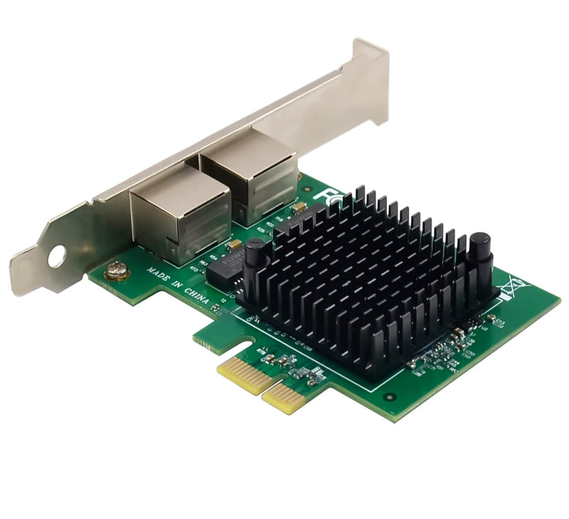 Dual PCIe 3.1 2.5GBase-T Network Adapter with Intel I225-V / I226-V 2500/1000/100Mbps PCI Express Gigabit Ethernet NIC Card RJ45 LAN Controller for Windows 10/11 with Low Profile Bracket