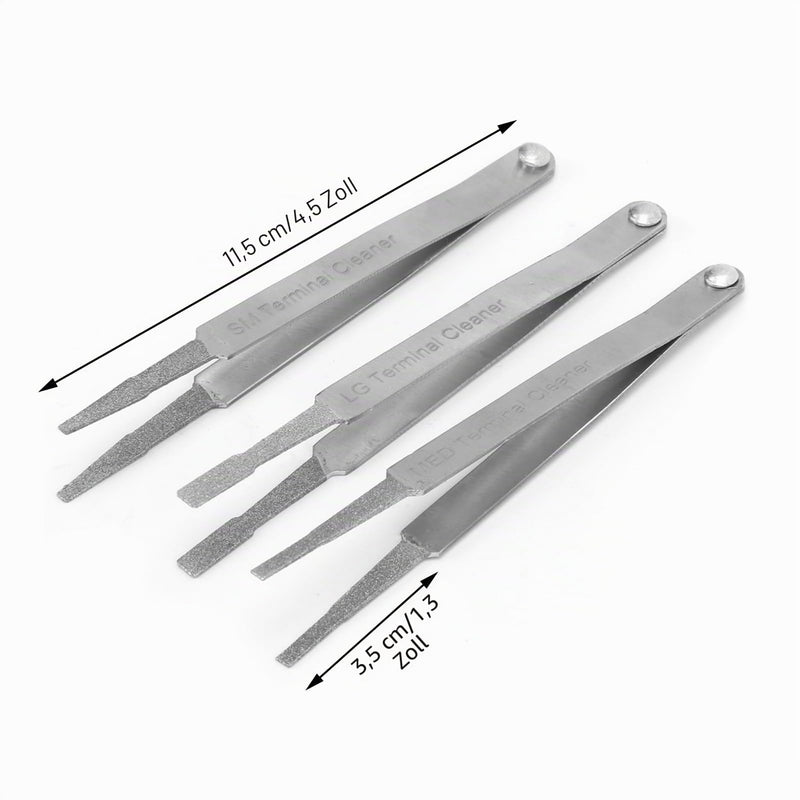 Car Terminal Cleaning Tool, 3 Pieces Metal Terminal Cleaning Tool, Electrical Connector Pliers Repair Hardware Tool