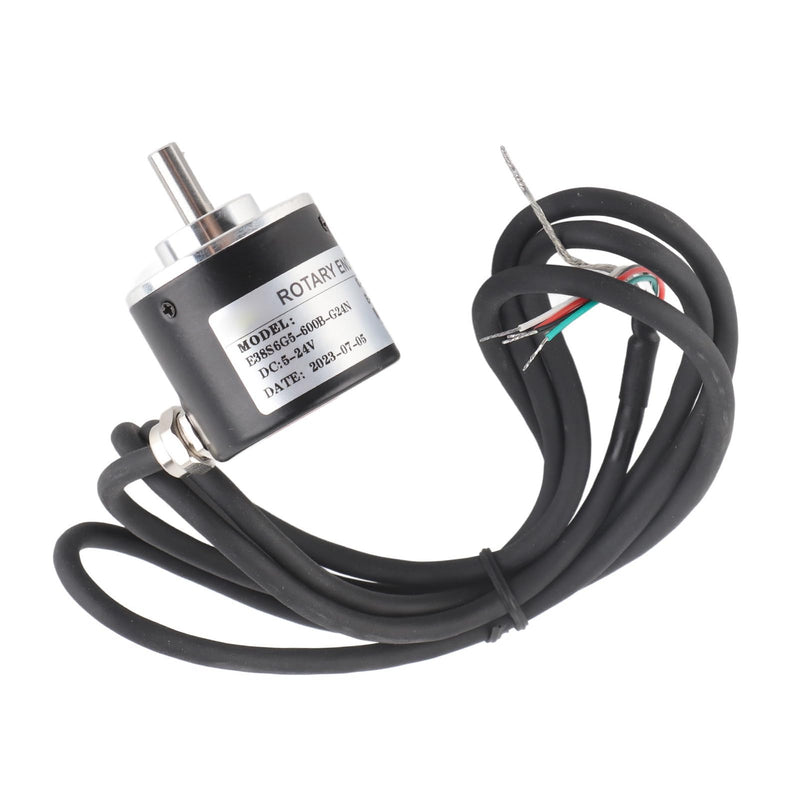 Rotary Encoder Incremental Rotary Encoder Optical Photoelectric 600P/R 5V-24V Power Supply Wide Shaft 6mm