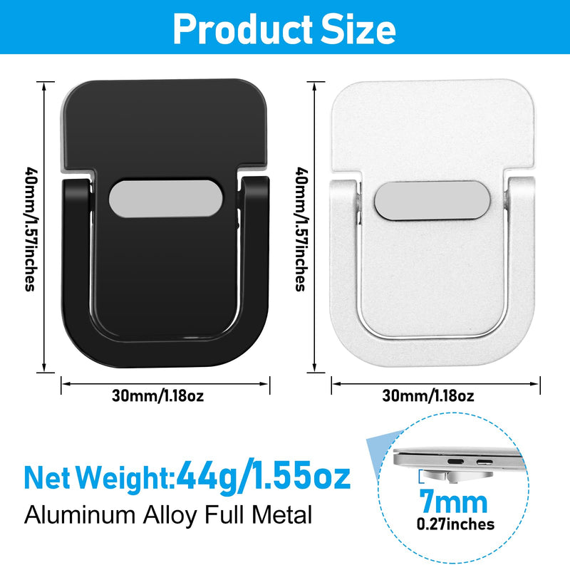 Mini Laptop Stand, Portable Laptop Stand, Foldable & Lightweight Ergonomic Riser with Ventilated Cooling, Sleek Computer Notebook Holder Fits Keyboards &10-17.3 Inch Laptops, Silver