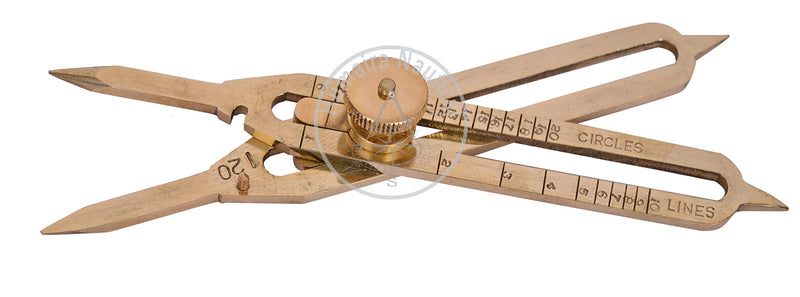 Humaira Nautical Proportional Divider Drawing Tool Scale Divider, Solid Brass 6"