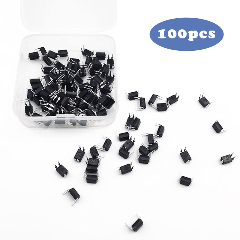 XPOOP 100pcs Optocoupler, PC817C Optocoupler 2.54mm Pitch 4 Pins for DIY DIP-4, PC817C Optocoupler One Channel, PC817C Optocoupler DIP Installation, Optocoupler PC817C