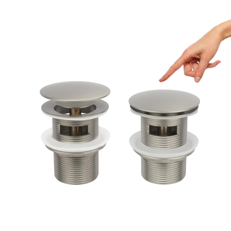 Freestanding Bathtub Drain Pop-up Stopper - Suitable for Most Bathtubs, Compatible With Rough-in Kit (Brushed Nickel Finish) Brushed Nickel Finish