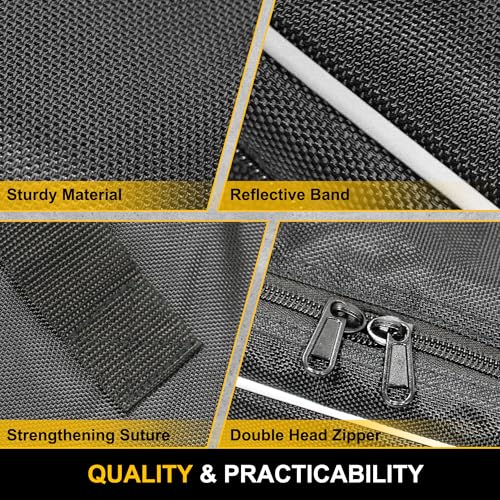 MDSTOP Heavy Duty Tool Bag with Reflective Strips， Electrician Tool Bag for Men, 1680D Wear-Resistant Tool Box Organizer, HVAC Service Bag, Father Day Dad Birthday Gift (Black) Black