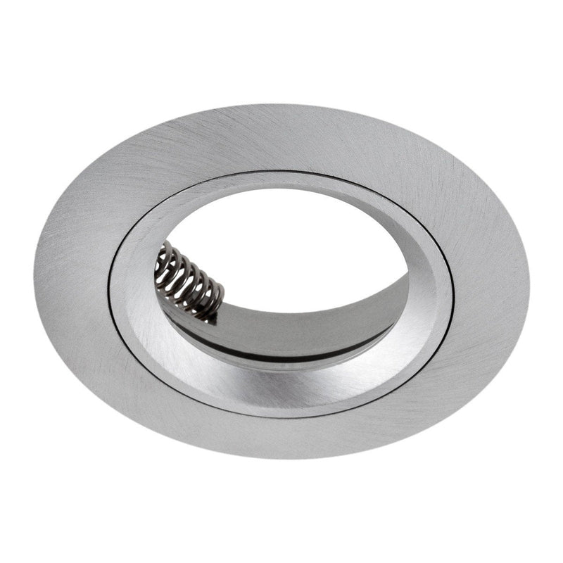 SEBSON recessed spotlights round brushed aluminum pack of 6, installation frame hole diameter 65mm, ceiling spot incl. GU10 socket for LED/halogen silver, set of 12