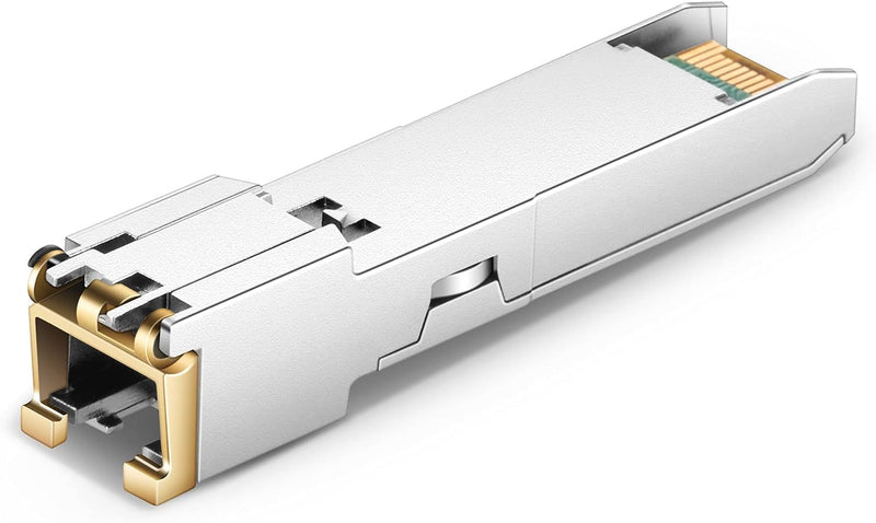 QSFPTEK 10GBASE-T SFP+ to RJ45 Module, 10Gb Ethernet Copper RJ-45, 10 Gigabit Mini gbic Networking Transceiver Compatible with HPE BladeSystem 813874-B21, up to 30m