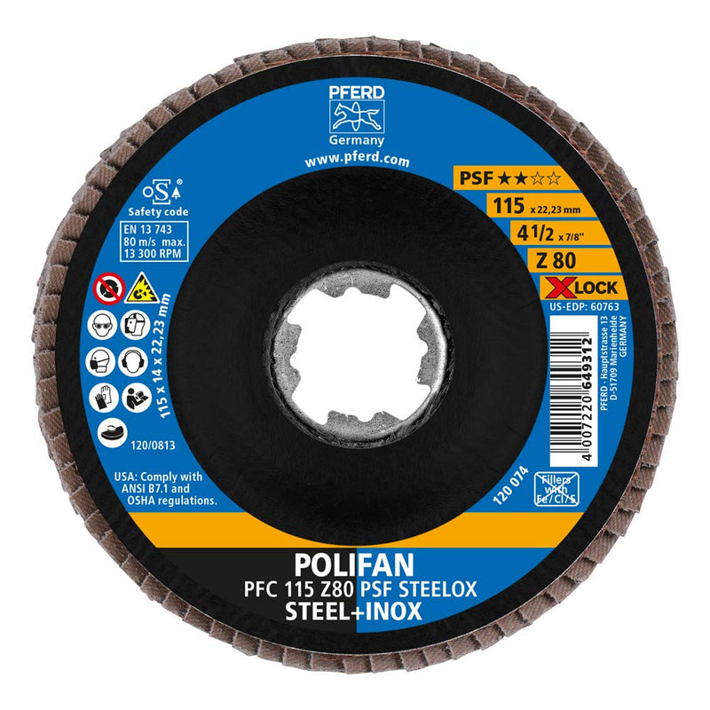 PFERD serrated lock washer POLIFAN, 10 pieces, 115mm, Z80,