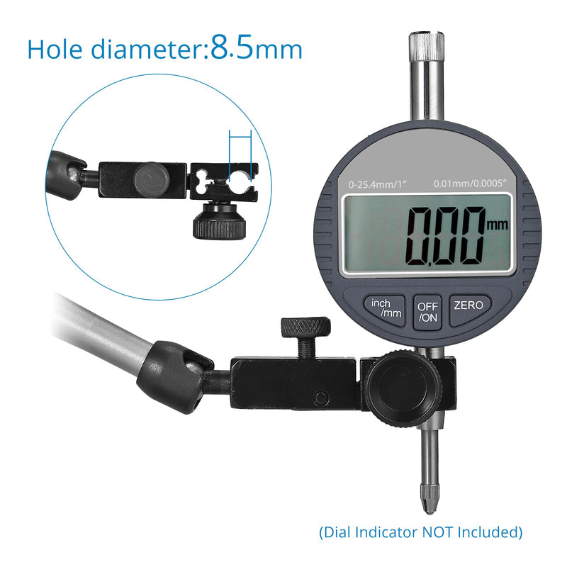 AUTOUTLET Magnetic Stand Holder for Dial Indicator, Strong Magnetic Stand Base Holder, 176lbs/80kg Maximum Pulling Force, Universal Flexible Magnetic Holder for Dial Indicator Measuring Tool Magnetic Base