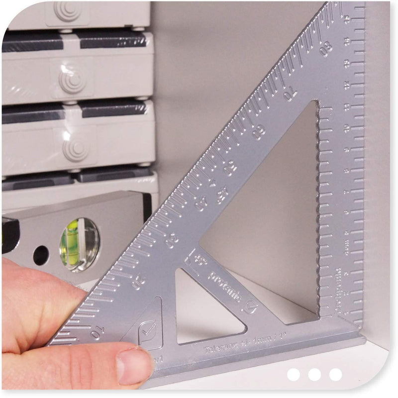 Stop square Aluminum square in centimeter version Universal angle Leg length: 17.5 cm (wood and metal processing)
