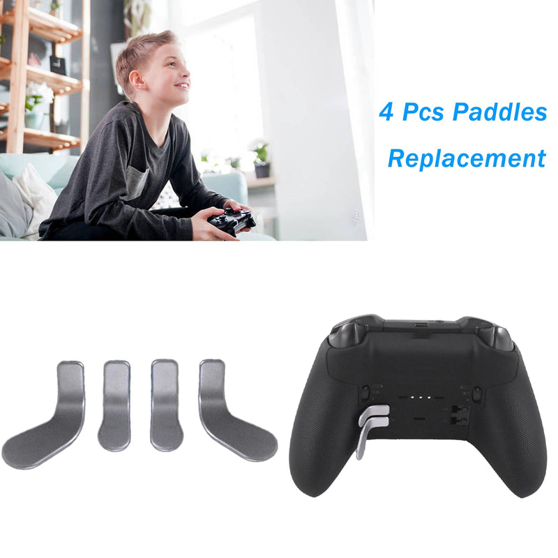 4Pcs Elite Controller Paddles for Xbox One Ellite,Metal Controller Paddles for Xbox One Ellite Series 2, Stainless Steel Paddles Replacement for Xbox One Elite Series 1 Elite 2 core Silver