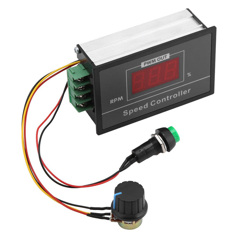 Motor Speed Controller with Start Stop Switch DC 6-60V 12V 24V 36V 48V 30A PWM DC Stepless Controller (PWM) Speed Adjustable