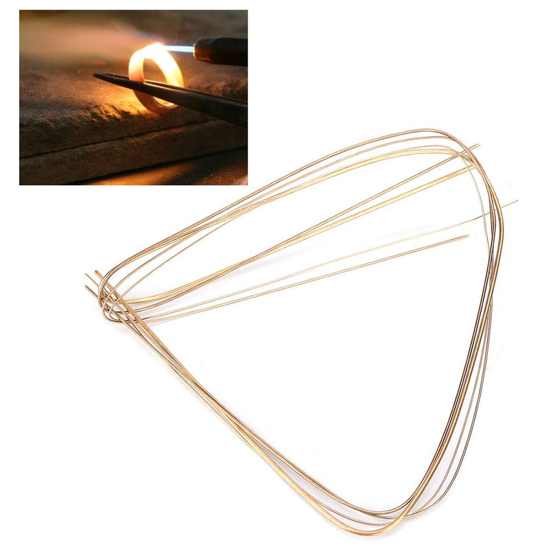 Pack of 4 Gold and Silver Soldering Rods Gold Solder Jewelery Gold Solder Low Temperature Metal Soldering Soldering Rods for Jewelery (0.5 mm 0.7 mm 1.0 mm 1.5 mm)