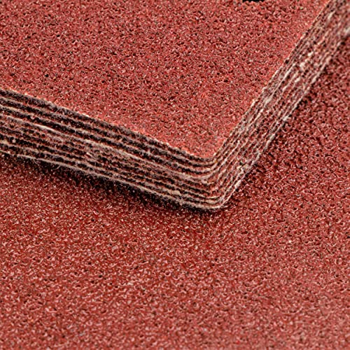 Sanding Sheets, Set of 40 | 93x190mm | 10 Sheets Each of 60 / 80 / 120 / 240 Grit | Self-Adhesive | For Orbital Sanders | Sandpaper | Abrasive Sheets