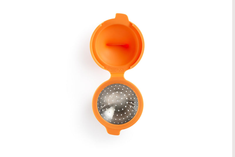 Lekue Poached Egg Maker/Poached Egg Cooker Set of 2, Orange