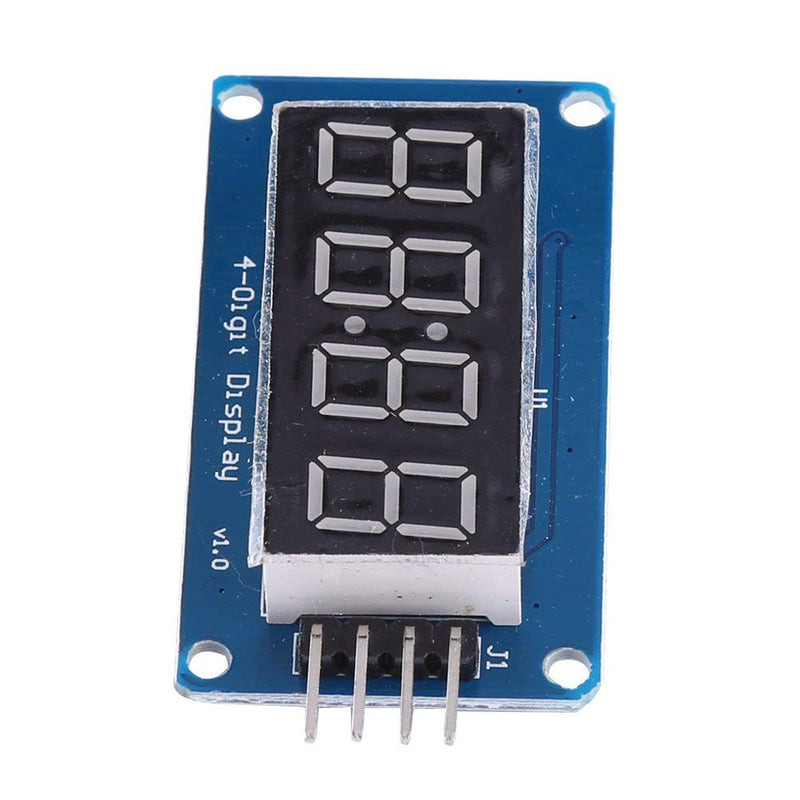 4pcs 0.36 inch 3.3~5.5V LED 4 digit 7 segment display adjustable brightness display module with clock display for red light